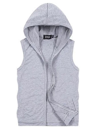 Men's Sleeveless Workout Hoodie for Gym and Running