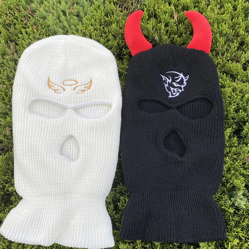 "Angel and Devil Full Face Hats"
