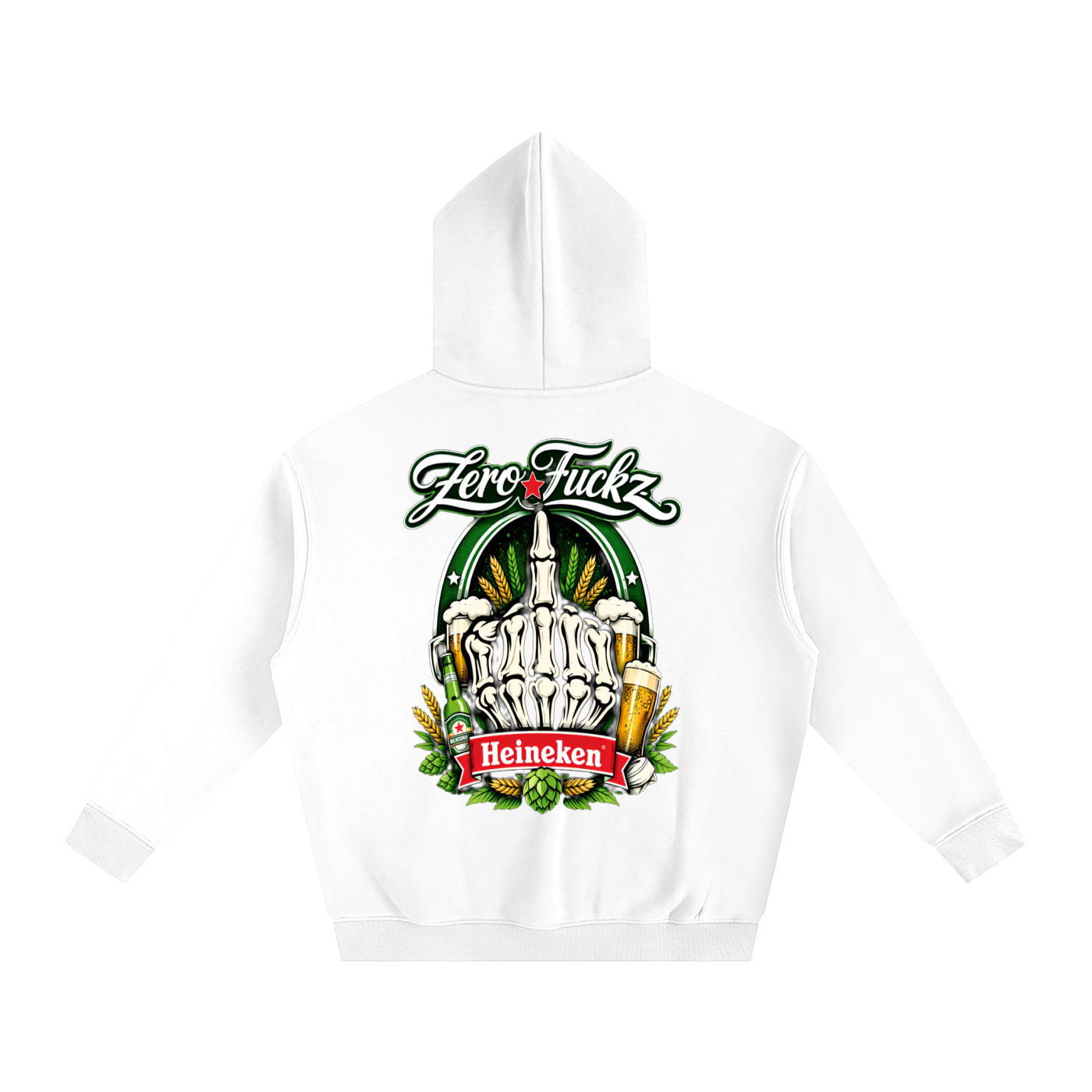 Zero Fuckz Green Bottles Hoodie