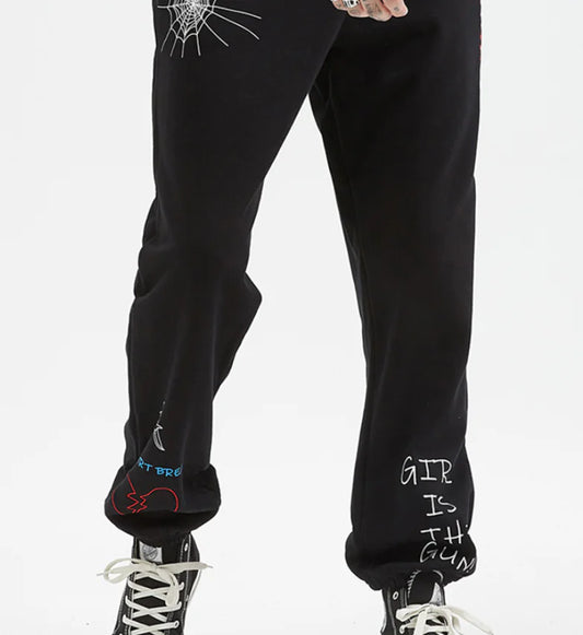 ARTIE Men's 2019 Cotton Print Jogger Pants